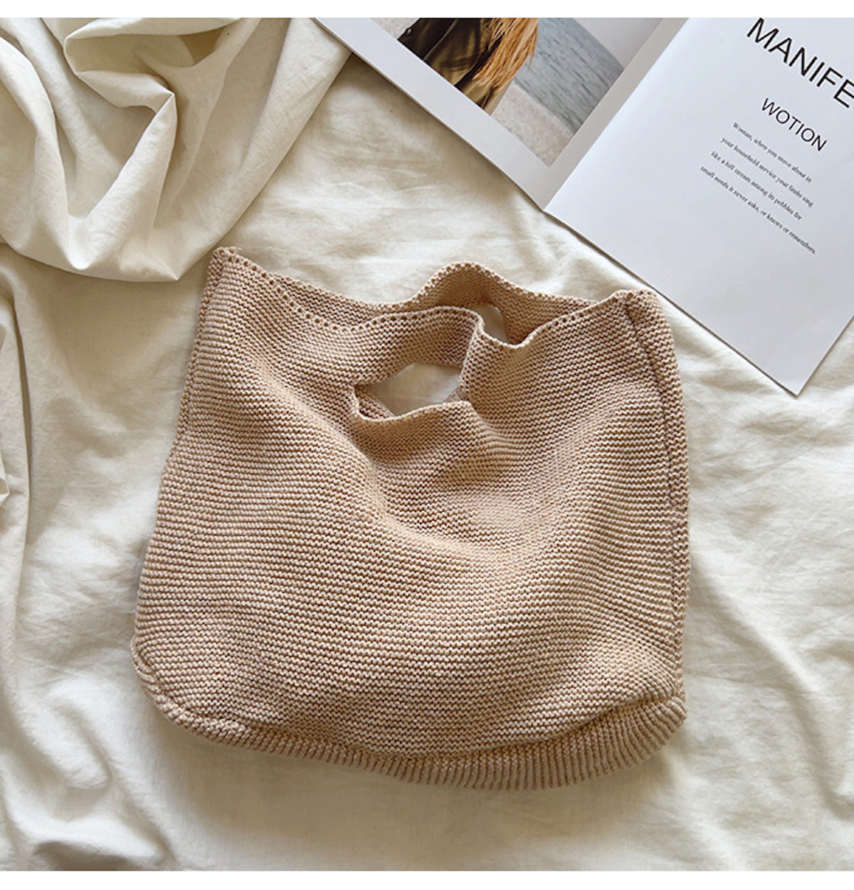 Women’s Crochet Cotton Retro Style Knit Handbag Shoulder Bag for Boho Everyday Style & Gifts