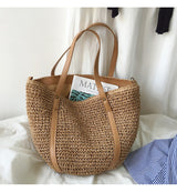 Women’s Large Straw Woven Tote Bag for Beach, Vacation & Summer Outfits
