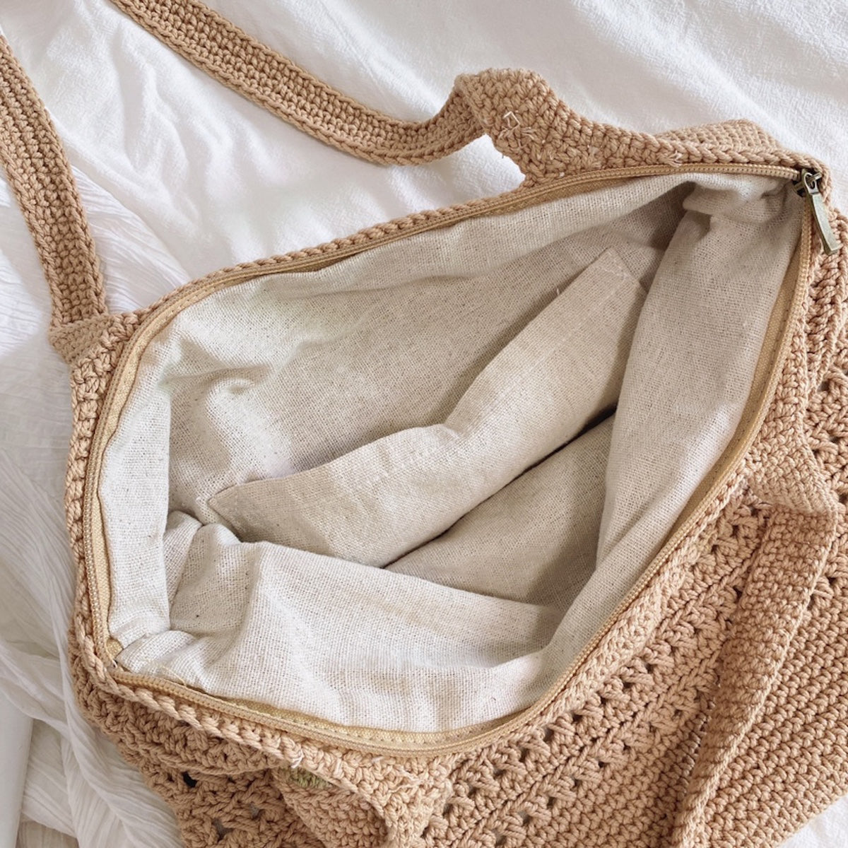 Women’s Crochet Cotton Retro Style Tote Bag for Boho Everyday Style & Gifts