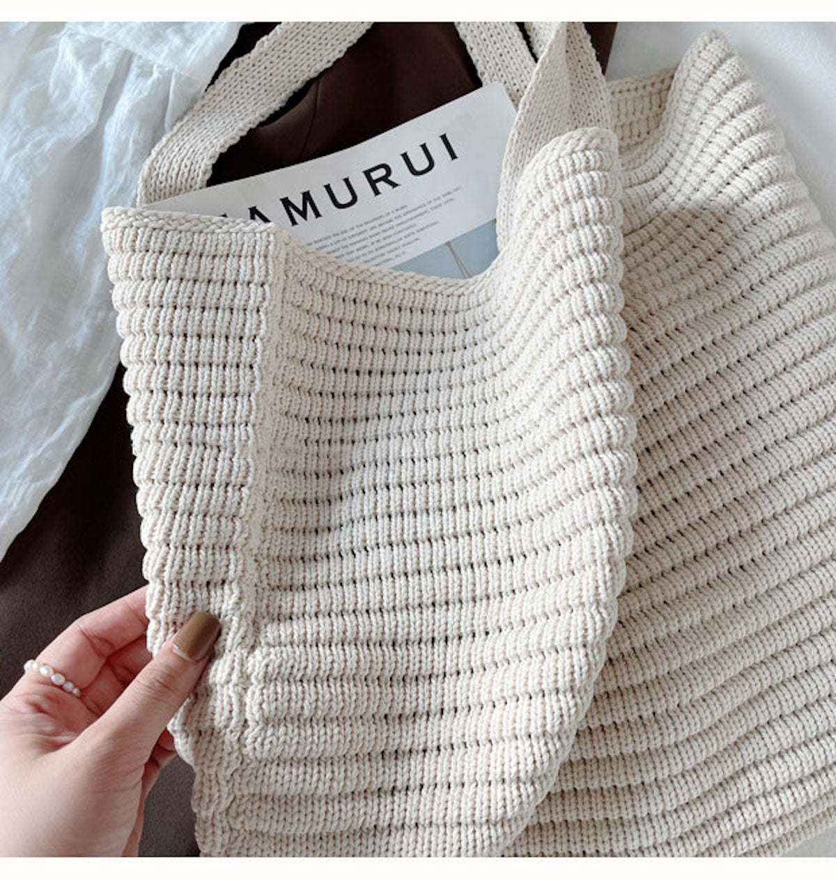 Women’s Large Crochet Tote Bag for Boho Everyday Style & Gifts