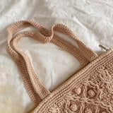 Women’s Handmade Cotton Knitted Shoulder Bucket Bag Crossbody Bag for Boho Everyday Style & Gifts