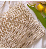 Women’s Simple Retro Crochet Shoulder Bag Messenger Bag for Boho Everyday Style & Gifts