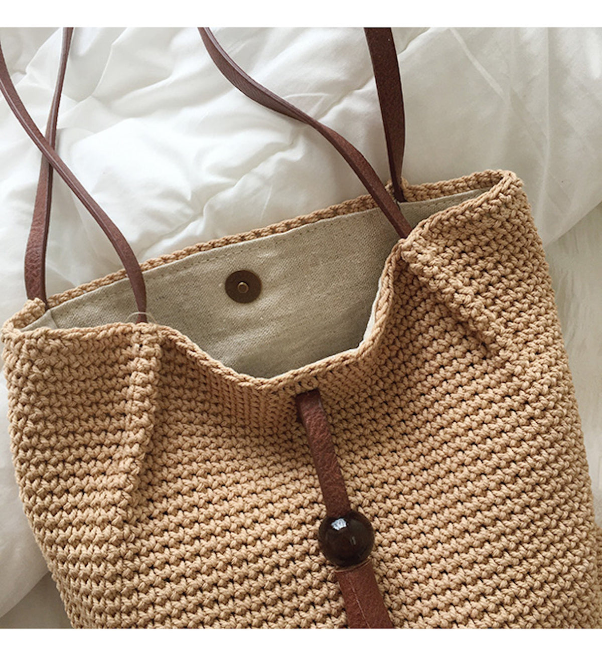 Women’s Crochet Cotton Retro Woven Shoulder Bag with Tassel for Boho Everyday Style & Gifts