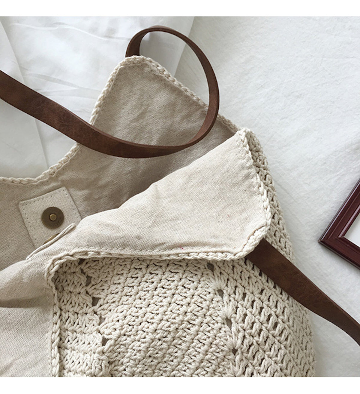 Women’s Retro Cotton Knitted Shoulder Bag for Boho Everyday Style & Gifts