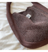 Women’s Cotton Knit Shoulder Bag Bucket Bag for Boho Everyday Style & Gifts