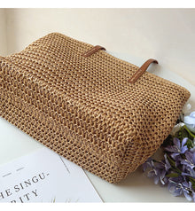 Geflochtene Strohtasche für Damen für Strand, Urlaub & Sommeroutfits