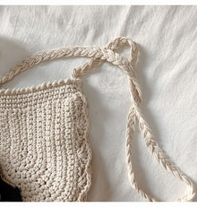 Women’s Mini Cotton Knitted Shoulder Bag Purse for Boho Everyday Style & Gifts