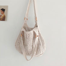 Women’s Retro Artsy Twist Cotton Knitted Bag Shoulder Bag for Boho Everyday Style & Gifts