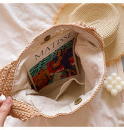 Women’s Cotton Crochet Shoulder Bag Bucket Bag for Boho Everyday Style & Gifts