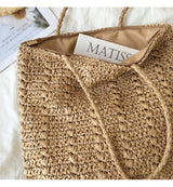 Women’s Lightweight Straw Woven Square Tote Bag for Beach, Vacation & Summer Outfits