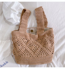 Women’s Minimalistic Cotton Bucket Shoulder Bag for Boho Everyday Style & Gifts