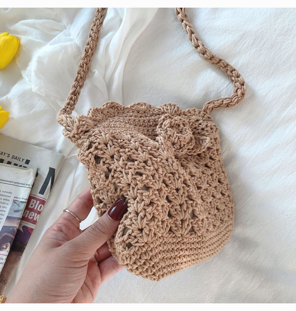 Women’s Floral Crochet Mini Purse Crossbody Bag for Boho Everyday Style & Gifts