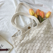 Women’s Patterned Cotton Knitted Shoulder Bag Purse for Boho Everyday Style & Gifts