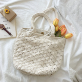 Women’s Patterned Cotton Knitted Shoulder Bag Purse for Boho Everyday Style & Gifts