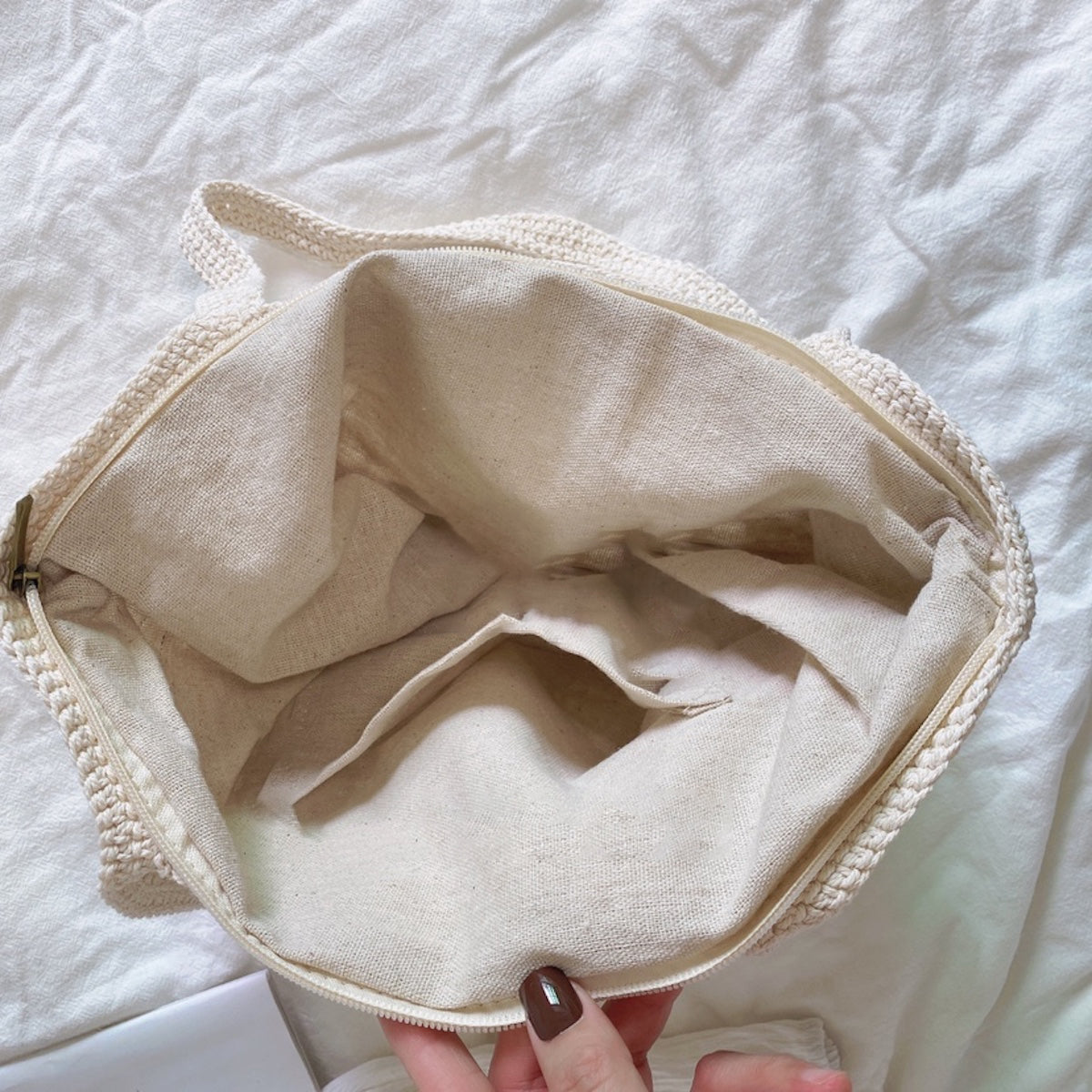 Women’s Crochet Cotton Retro Patterned Tote Bag for Boho Everyday Style & Gifts