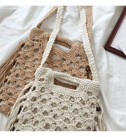 Women’s Retro Cotton Crochet Shoulder Bag for Boho Everyday Style & Gifts