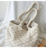 Women’s Patterned Cotton Knitted Shoulder Bag Purse for Boho Everyday Style & Gifts