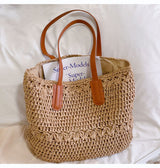 Women’s Large Straw Woven Tote for Beach, Vacation & Summer Outfits