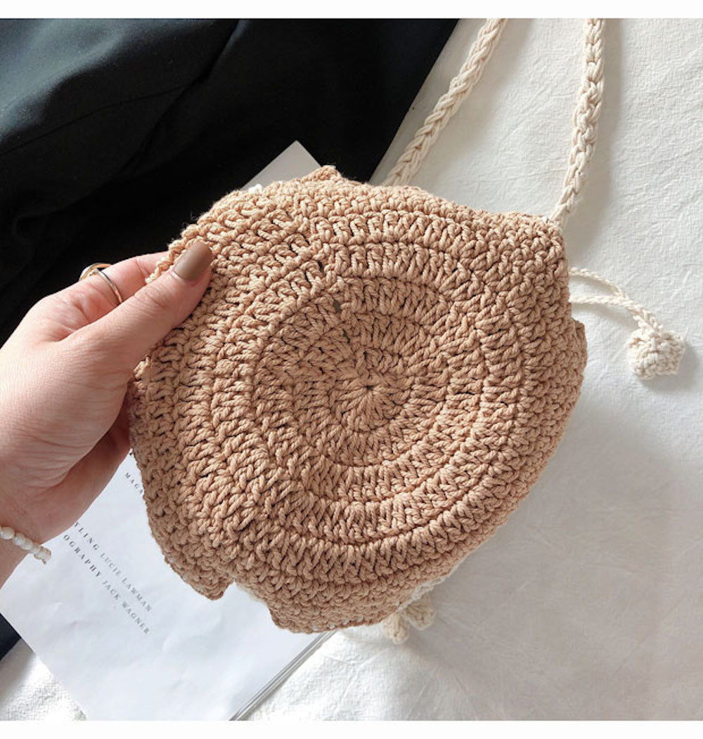 Women’s Retro Cotton Drawstring Shoulder Bag Crossbody Bag for Boho Everyday Style & Gifts