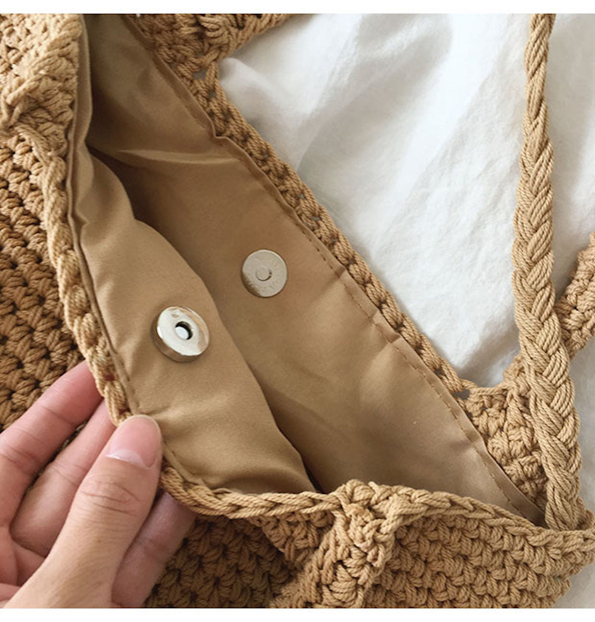 Women’s Large Crochet Cotton Bucket Bag for Boho Everyday Style & Gifts
