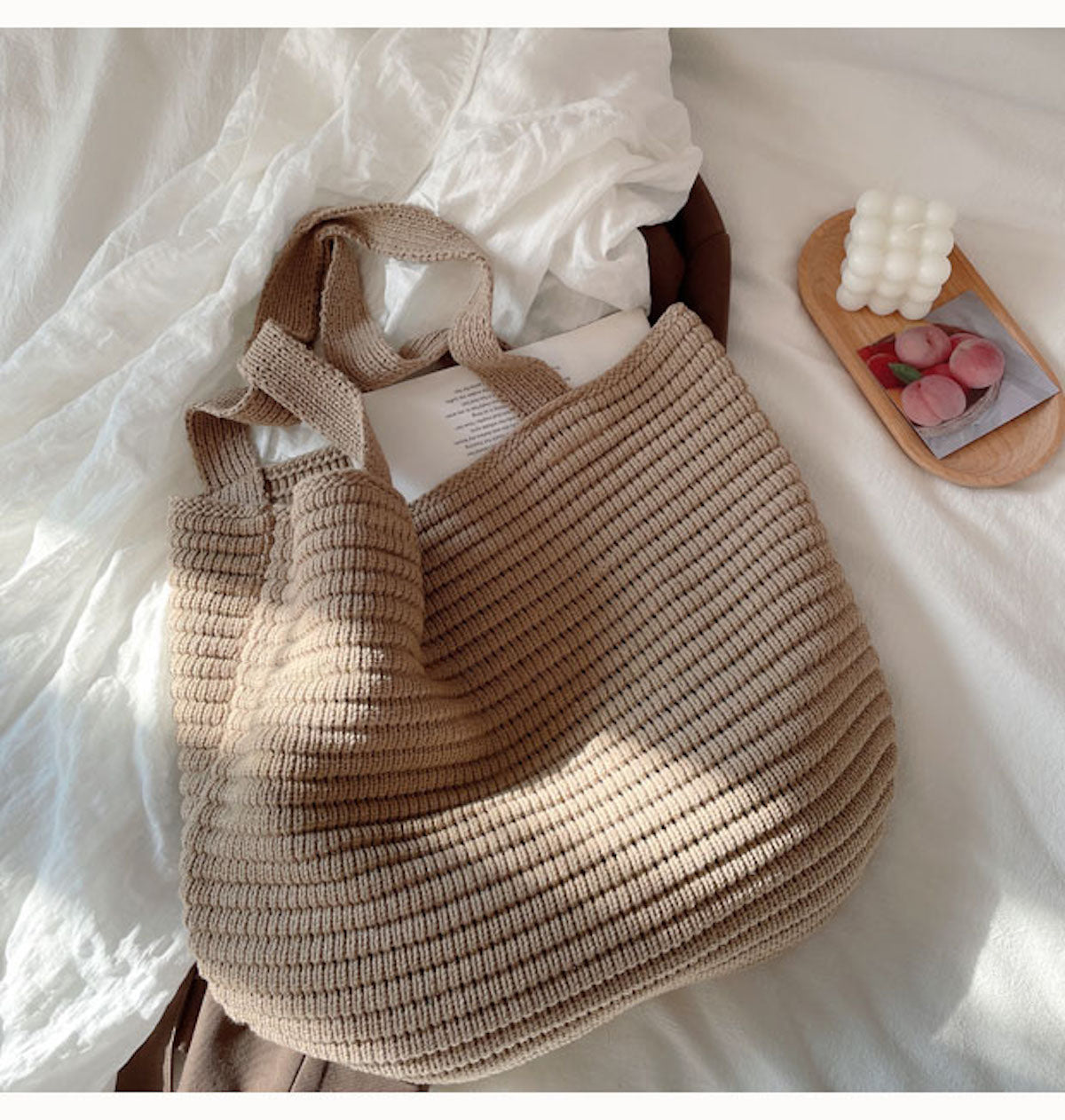 Women’s Large Crochet Tote Bag for Boho Everyday Style & Gifts