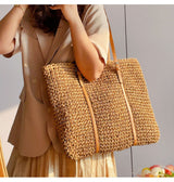 Women’s Chic Large Straw Woven Summer Bag Tote Bag for Beach, Vacation & Summer Outfits