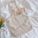 Women’s Crochet Cotton Retro Style Tote Bag for Boho Everyday Style & Gifts