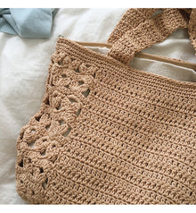 Crochet Cotton Retro Artsy Knitted Shoulder Women's Woven Bag for Boho Everyday Style & Gifts