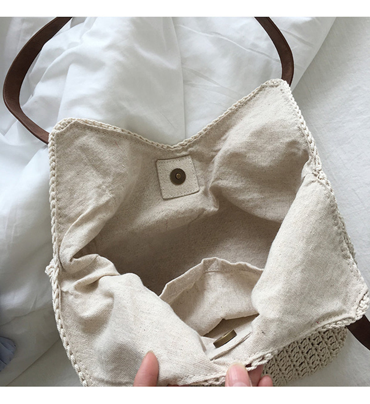 Women’s Retro Cotton Knitted Shoulder Bag for Boho Everyday Style & Gifts