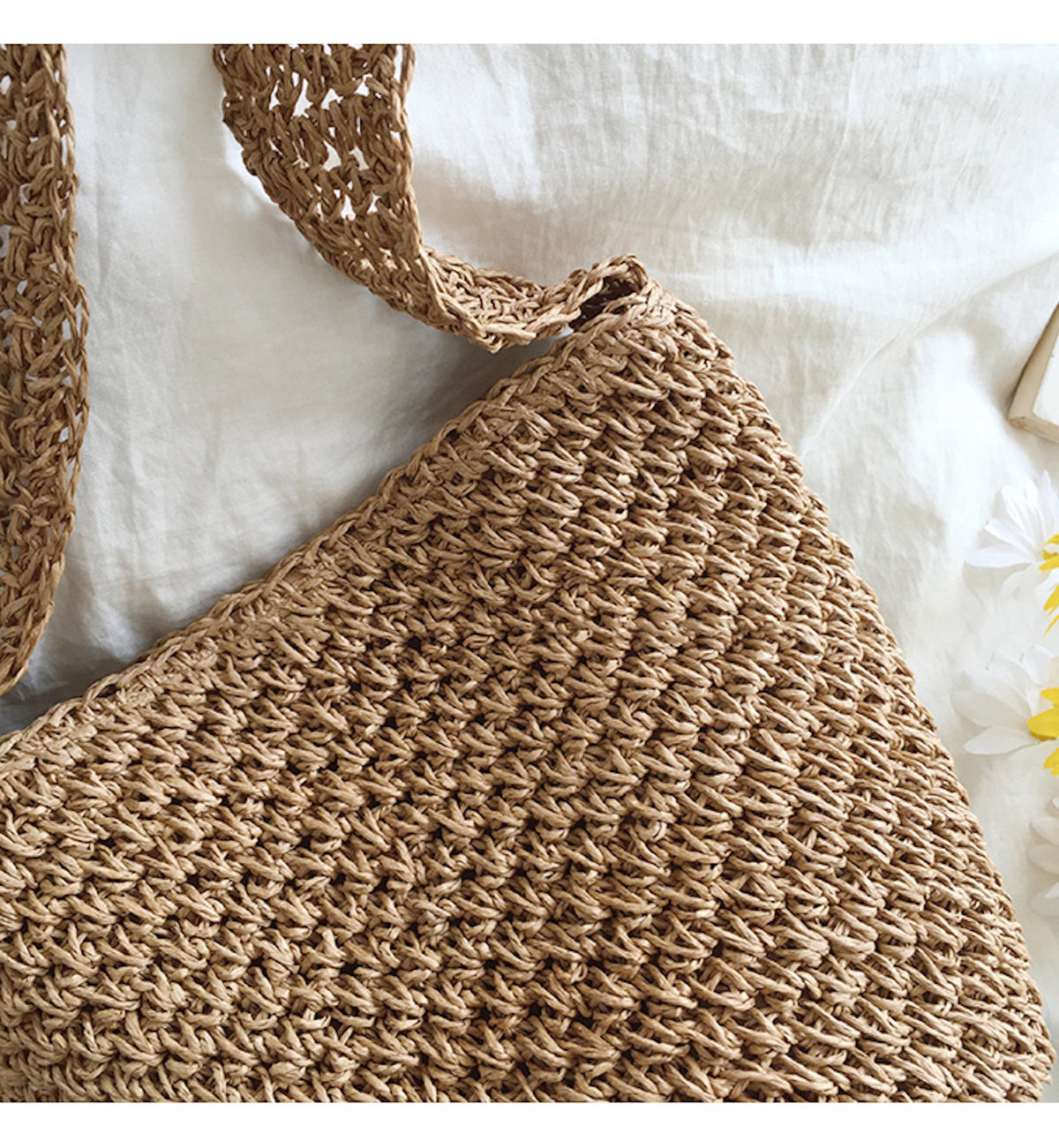 Women’s Straw Shoulder Bucket Bag for Beach, Vacation & Summer Outfits