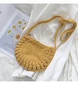 Women’s Small Boho Cotton Knitted Shoulder Bag Purse for Boho Everyday Style & Gifts