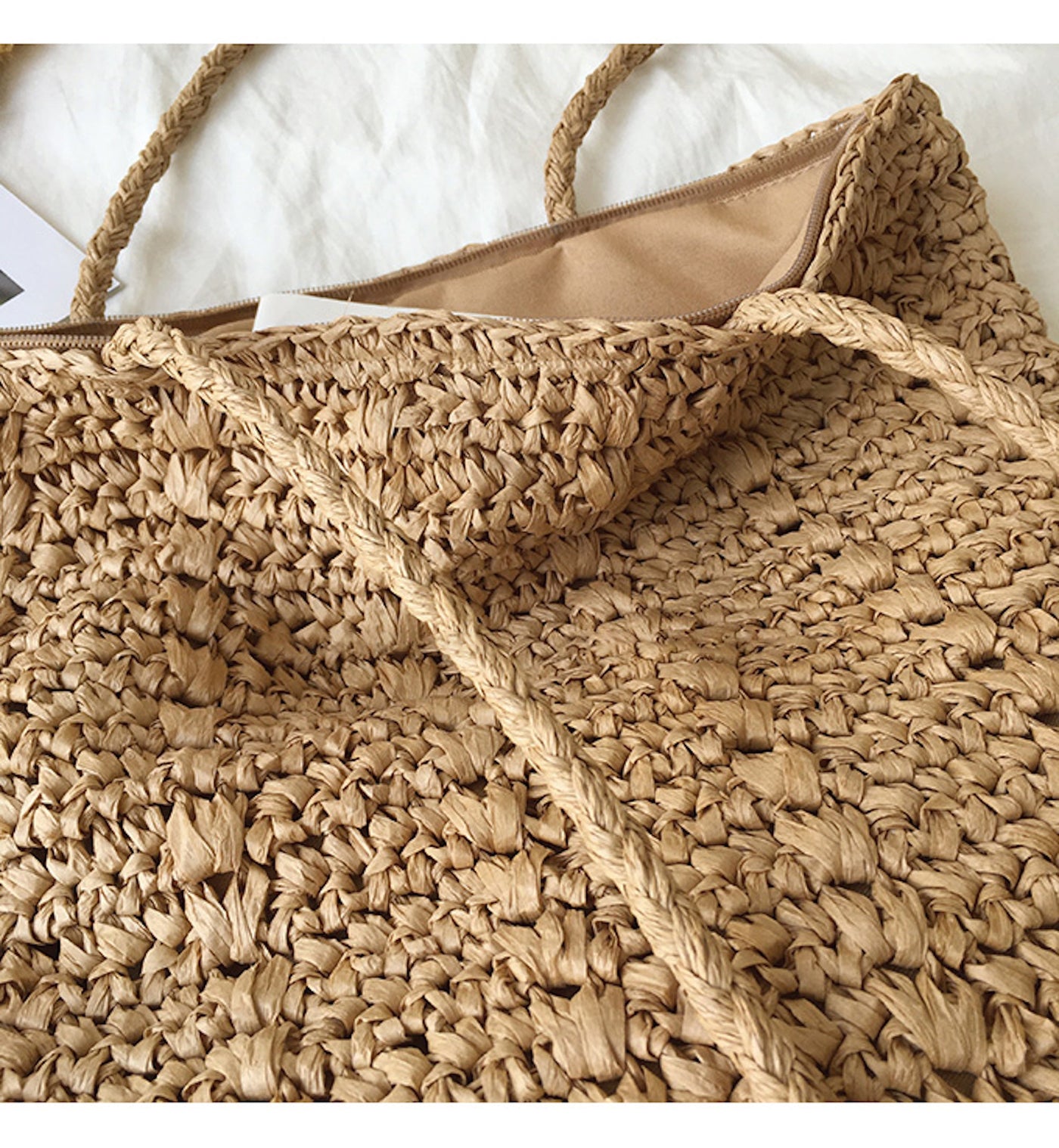 Women’s Lightweight Straw Woven Square Tote Bag for Beach, Vacation & Summer Outfits