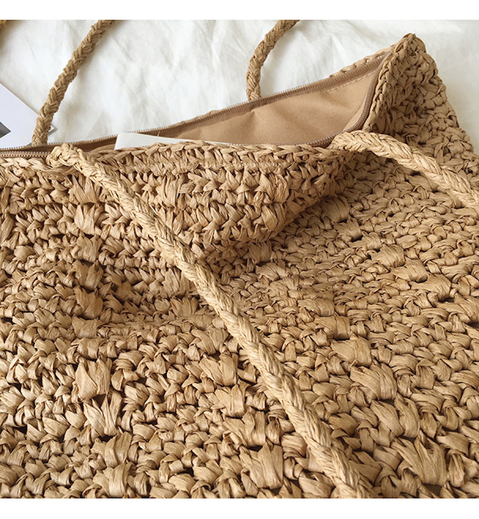 Women’s Lightweight Straw Woven Square Tote Bag for Beach, Vacation & Summer Outfits