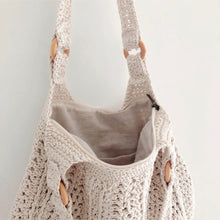 Women’s Retro Artsy Twist Cotton Knitted Bag Shoulder Bag for Boho Everyday Style & Gifts