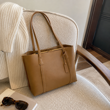 Large Vegan Leather Work Tote Bag with Zipper Divider, Structured Everyday Shoulder Purse