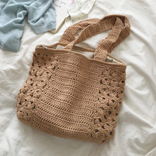 Crochet Cotton Retro Artsy Knitted Shoulder Women's Woven Bag for Boho Everyday Style & Gifts