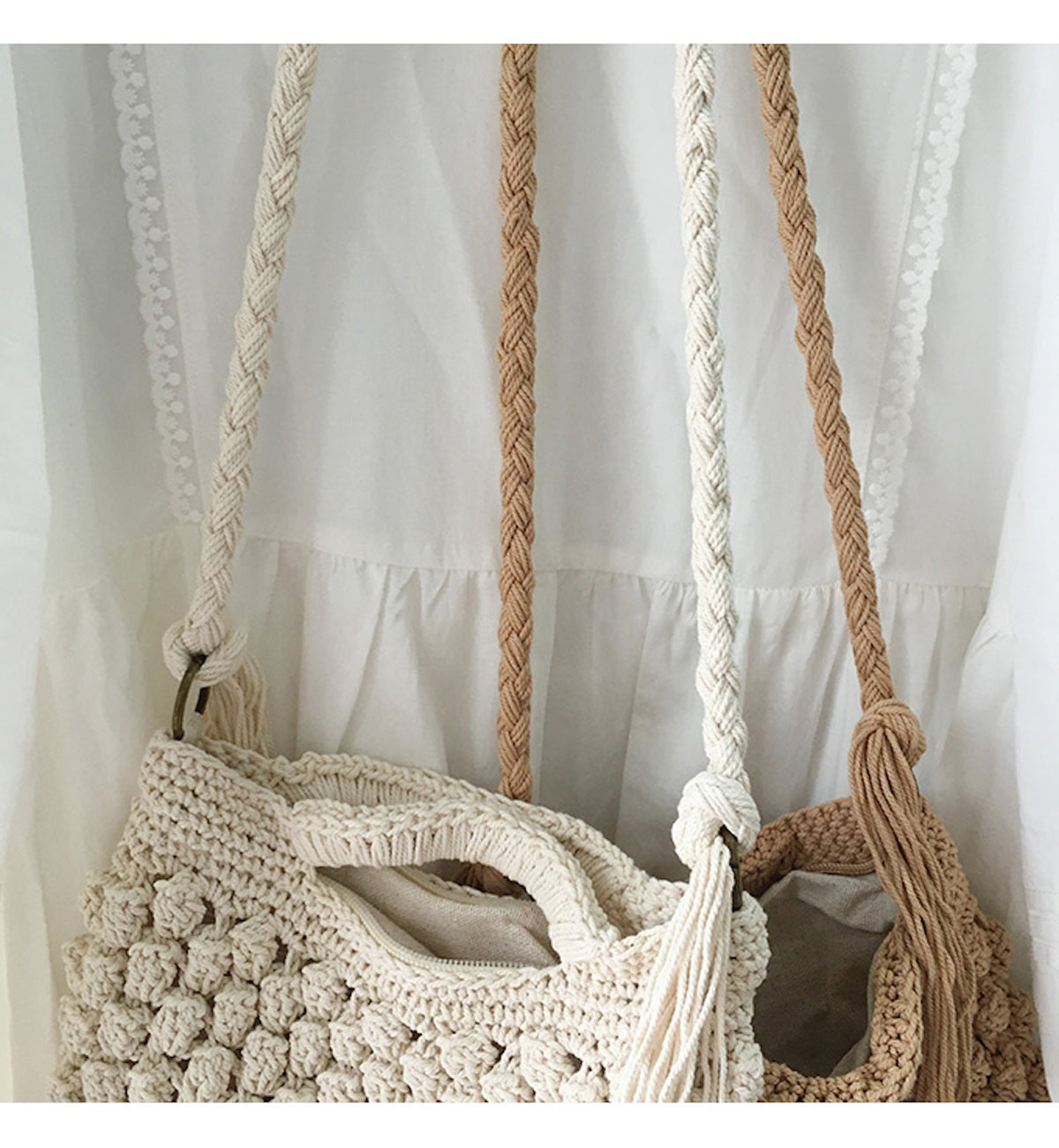 Women’s Natural Cotton Casual Shoulder Bag for Boho Everyday Style & Gifts