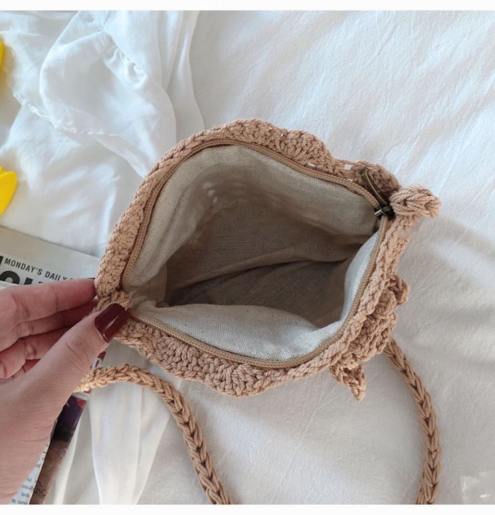 Women’s Floral Crochet Mini Purse Crossbody Bag for Boho Everyday Style & Gifts