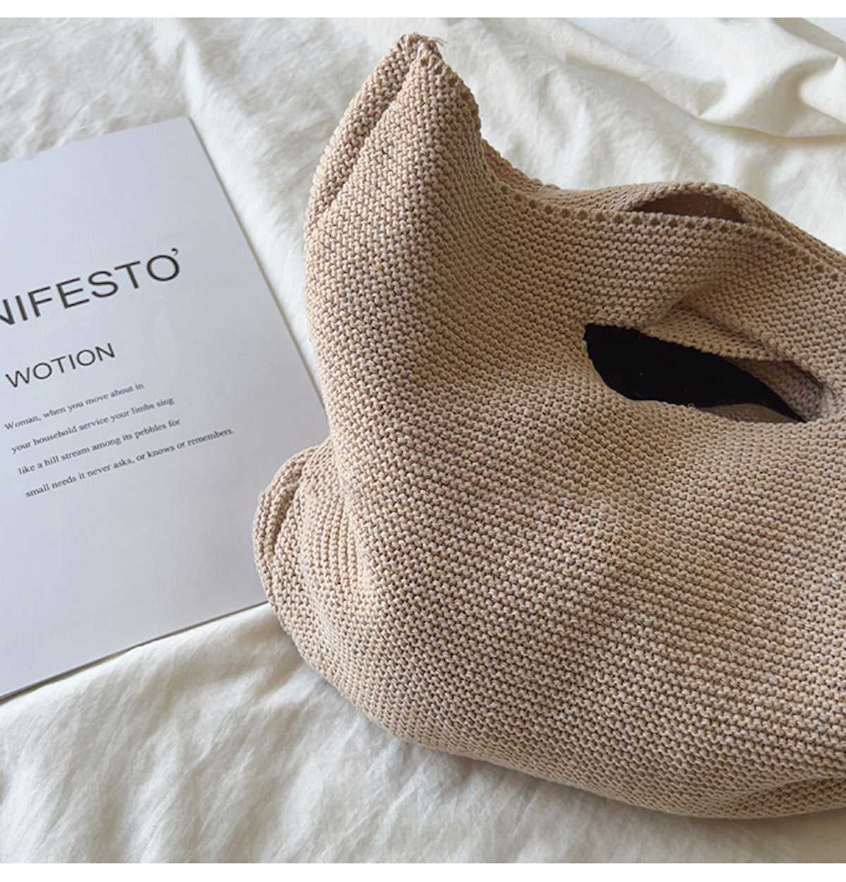 Women’s Crochet Cotton Retro Style Knit Handbag Shoulder Bag for Boho Everyday Style & Gifts