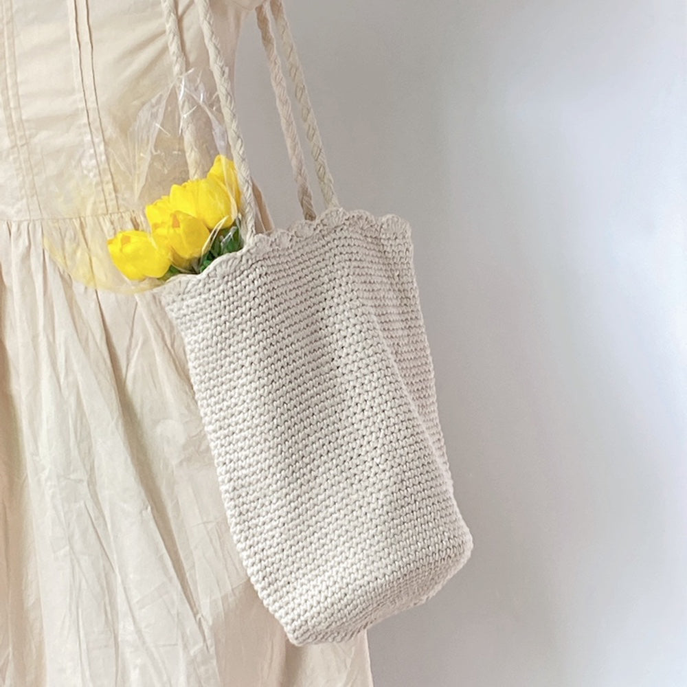 Women’s Cotton Woven Shoulder Bag Tote Bag for Boho Everyday Style & Gifts