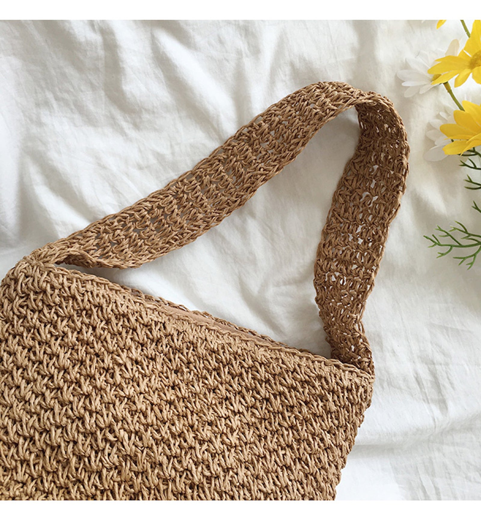 Women’s Straw Shoulder Bucket Bag for Beach, Vacation & Summer Outfits