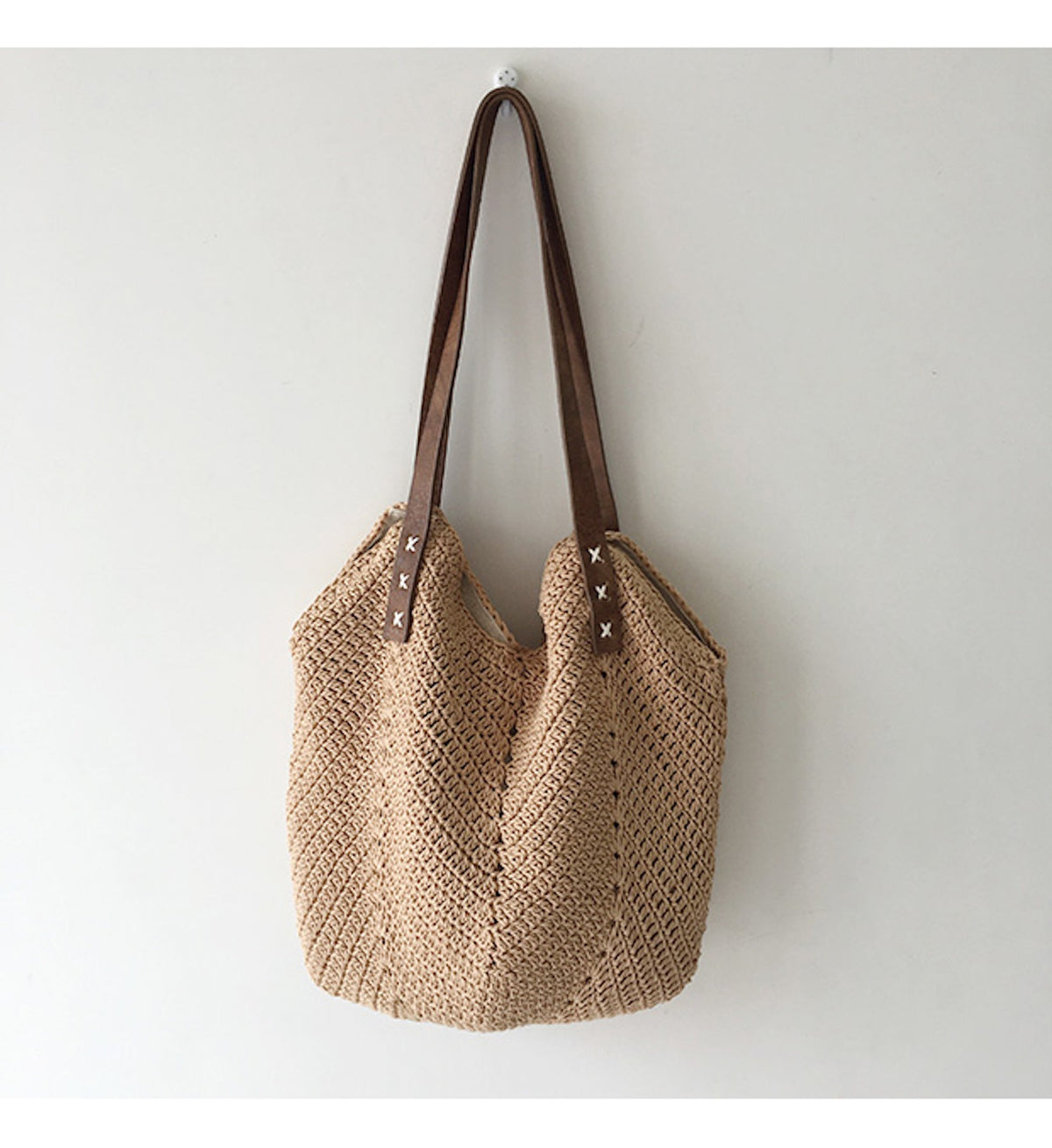 Women’s Retro Cotton Knitted Shoulder Bag for Boho Everyday Style & Gifts