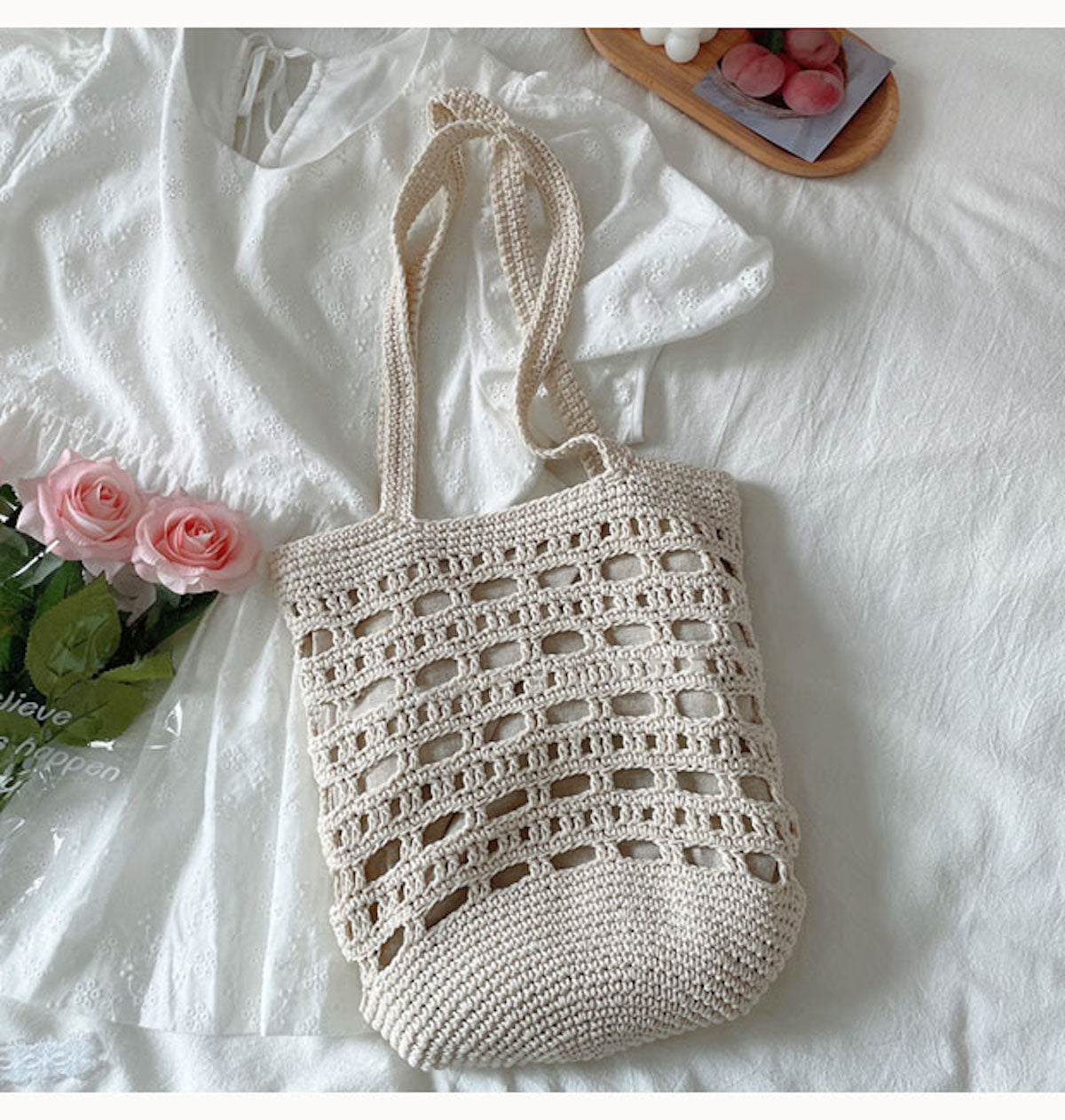 Women’s Artsy Crochet Bucket Bag for Boho Everyday Style & Gifts