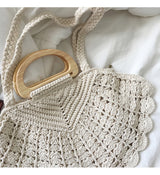 Women’s Artsy Shell Shaped Cotton Shoulder Bag Purse for Boho Everyday Style & Gifts