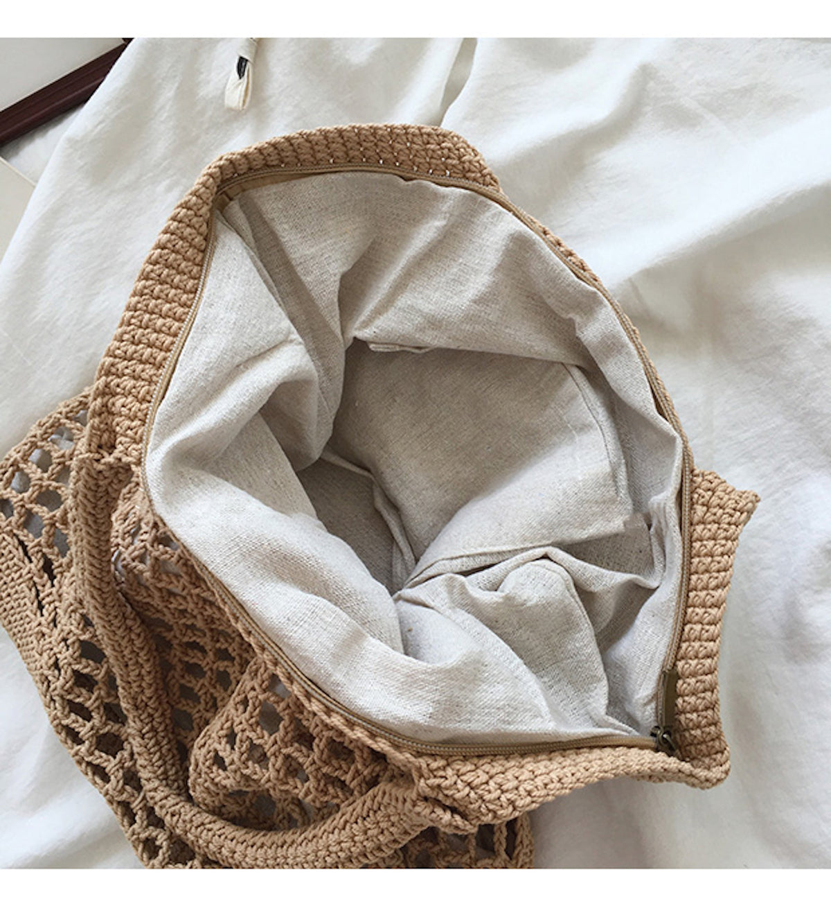 Women’s Retro Fish Net Cotton Knitted Shoulder Bag for Boho Everyday Style & Gifts