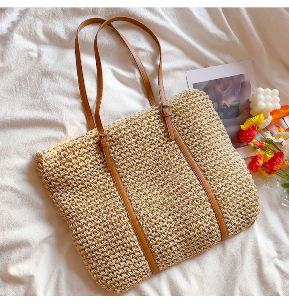 Women’s Chic Large Straw Woven Summer Bag Tote Bag for Beach, Vacation & Summer Outfits