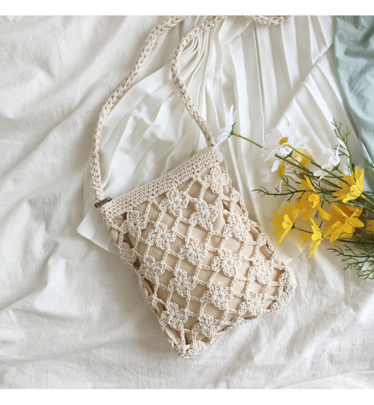 Women’s Crochet Shoulder Crossbody Bag for Boho Everyday Style & Gifts