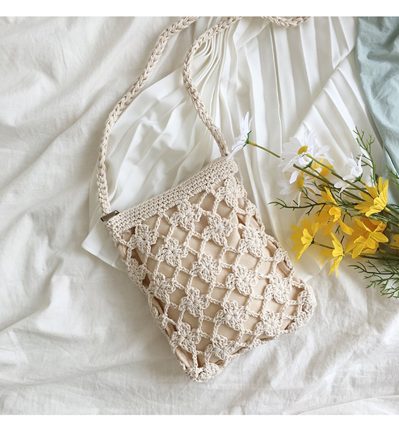 Women’s Crochet Shoulder Crossbody Bag for Boho Everyday Style & Gifts