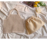 Women’s Retro Cotton Knitted Fishnet Bag Shoulder Bag for Boho Everyday Style & Gifts