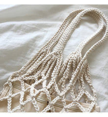 Women’s Crochet Bag with Fishnet Design Top Handle Bag for Boho Everyday Style & Gifts